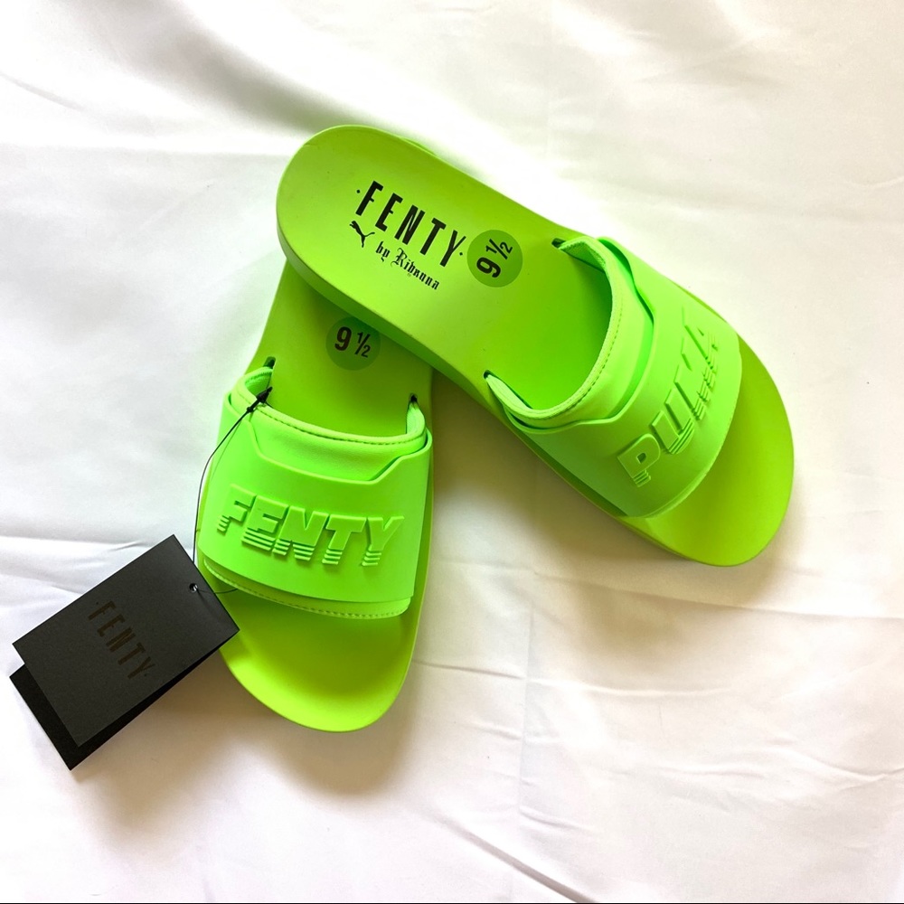 NWT Puma Rihanna Fenty Surf Slide Green  9.5